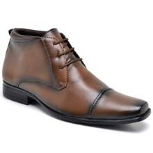 New Men's Oxford Dress Shoe Boot - 駝色 - 查看 4