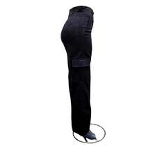 Pantalon cargo para mujer - Negro - Ver 3