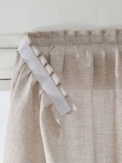 1pc Hook-And-Loop Curtains, Easy Installation Without Drilling, Self-Adhesive Window Sun Shade For Sunscreen And Heat Isolation