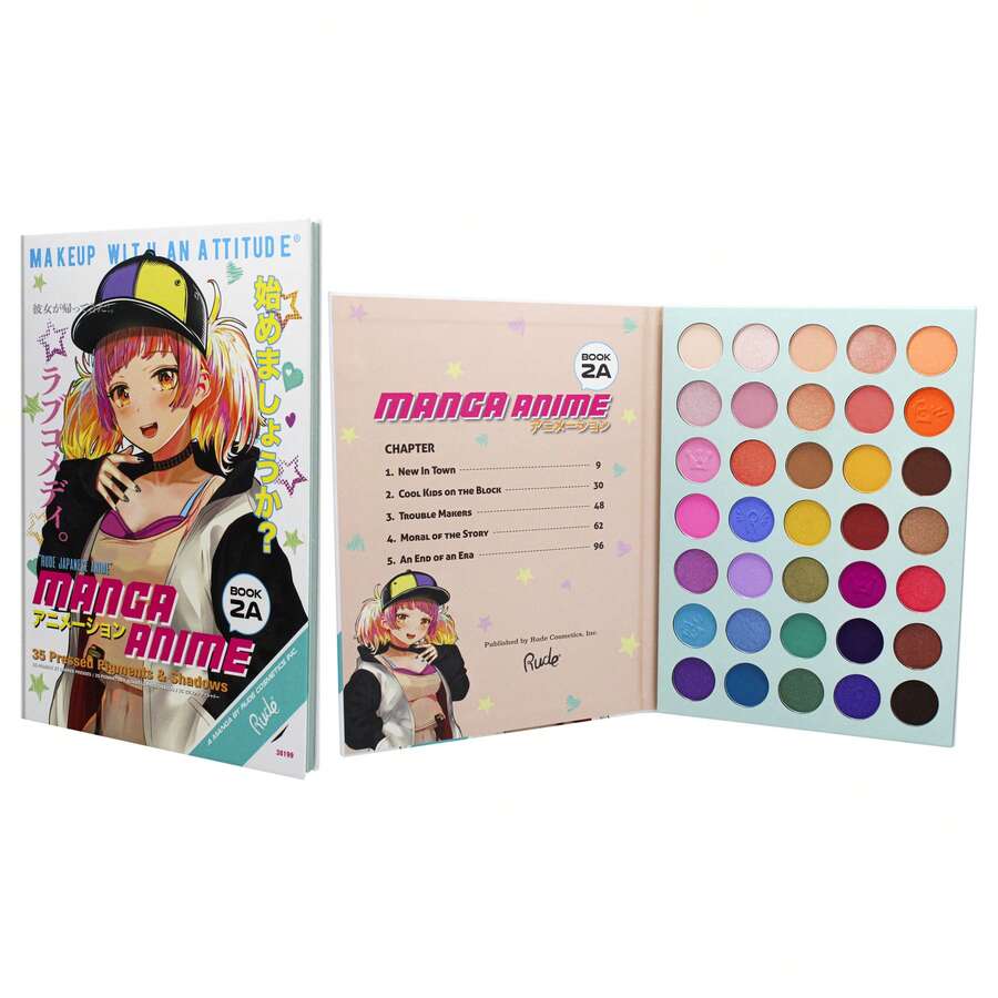 Rude Cosmetics Manga Anime 35 Eyeshadows Palette Book 2A By Rude