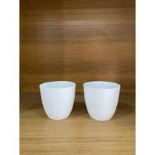 White Round Plastic Vase 8x8cm For Plants Decorative Arrangements - 彩色 - 查看 2