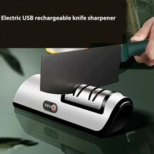 Household Electric Knife Sharpener Kitchen Knife Stone Tool Multi-Function Automatic Charging Small Knife Sharpener - Multicolor - View 9