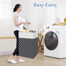 1 PIEZA Cesta de lavandería con capacidad grande, impermeable, de tela, simple, para guardar ropa y artículos varios, plegable, cesta de lavandería, organizador de baño, cesta, cesta de almacenamiento, cesta de lavandería plegable