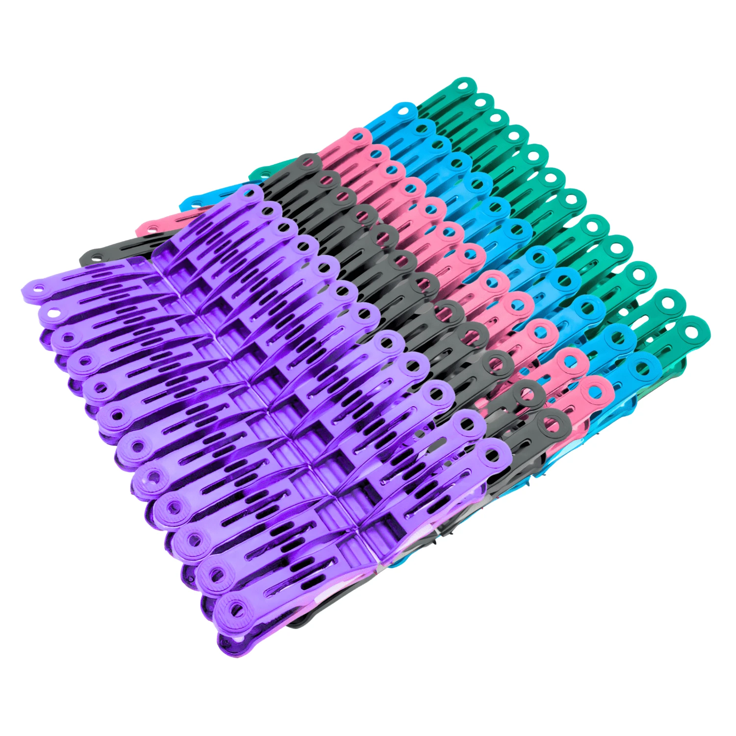 Kit 48 Plastic Clothespins Reinforced Clothes Peg Clothespins - 紫色 - 查看 1