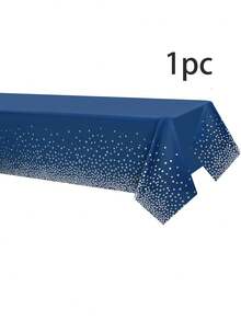 1 块白色和金色桌布，54X108 英寸金色波尔卡圆点多色五彩纸屑一次性矩形塑料桌布，适用于新娘送礼会、订婚、婚礼、生日、感恩节、圣诞节烧烤派对、万圣节、万圣节装饰 - 彩色 - 查看 10