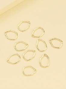 10pcs Geometric DIY Pendant - Yellow Gold - View 7