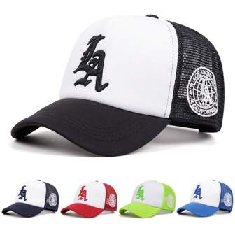 1 pièce Casquette de baseball unisexe à la mode avec ailes de Los Angeles brodées, style hip hop réglable. Convient pour l'extérieur, les voyages, les fêtes sur la plage au printemps, en été, en automne et en hiver