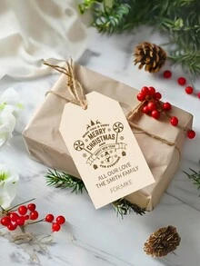 21 nhãn quà tặng Giáng sinh vui vẻ tùy chỉnh, nhãn ngày lễ văn bản cá nhân hóa, nhãn treo quà tặng Giáng sinh tự làm, thích hợp để trang trí bao bì quà tặng, quà tặng tiệc, đồ trang trí treo và sáng tạo quà tặng độc đáo - Nhiều màu - Xem 11
