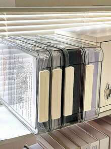 1 hộp lưu trữ đa năng, hộp lưu trữ trong suốt gia dụng, hộp lưu trữ tài liệu PET, sổ đăng ký kết hôn dữ liệu văn phòng, hộp lưu trữ giấy tờ hộ chiếu bất động sản, vật dụng lưu trữ tại nhà ký túc xá văn phòng - Trong sáng - Xem 3