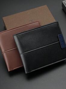 Portafoglio da uomo  nera di moda CarrKen - stile retrò, con più slot per carte, portamonete e slot per carta bancaria, regalo perfetto per il Capodanno cinese, San Valentino, vacanze primaverili/estive