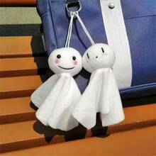 4pcs Sunflower Doll Decorative Hang Ornaments, Birthday Graduation Gift, Room Wind Chimes, Car Rearview Mirror Pendant, Bag Charm - White - View 11