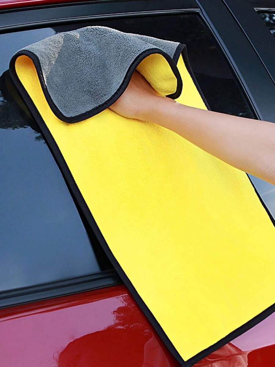 1/2pcs Multifunction Car Wash Microfiber Towel Absorbent Coral Fleece
