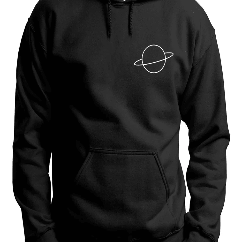 Planeta Tumblr Style Kangaroo Sweatshirt - 5009 - màu đen - Xem 1