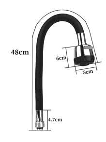 Gourmet Flexible Silicone Kitchen Faucet With Double Spray - A692 - 橘色 - 查看 2