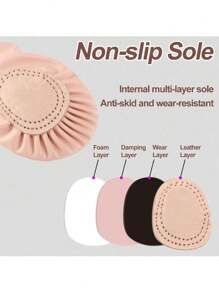 儿童舞鞋 PU 软底鞋 幼儿园芭蕾舞猫爪鞋 女童防滑舞蹈练习鞋 - 卡其色 - 查看 5