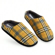 Dunlop Comfy Memory Foam Slippers Warm Faux Sheepskin Indoor/Outdoor Anti-Slip House Shoes Gift - Mustard Yellow - View 1