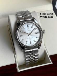 Pablo Raez 1 Đồng hồ nam thương hiệu nổi tiếng mới sang trọng IPS bạc thép không gỉ chống nước 50M đồng hồ lịch đơn giản nam thép SUS304 đồng hồ thạch anh thời trang thường ngày cho nam da sợi nhỏ mềm mại và thoáng khí kim phát sáng số La Mã và vạch chia độ màu đen đồng hồ đeo tay doanh nhân cao cấp để sử dụng hàng ngày làm quà tặng cho cha hoặc bạn nam - Bạc - Xem 16