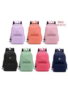 Women's Backpack College School Travel Fashion Casual Unisex Waterproof Backpack With Bear Keychain - màu xanh lá - Xem 2