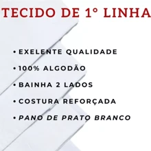 Simple WHITE Plain Dish Towels For Kitchen Crafts And Decoration 40X65 Excellent Quality And Best Cost Benefit - 白色 - 查看 3