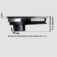 Automatic Smart Drain 9.5x9.5cm Square Eliminates Bad Odors And Prevents Insects From Passing Through - 銀色 - 查看 3