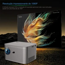 Projector Movies Series Soap Operas Videos Drawings 4K Screen Electronic Focus Auto Keystone Full Hd 1080p/4k Projector With Clear Images And Bluetooth 5.0 - Grey - View 7