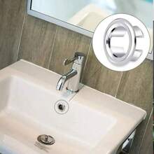 Hollow Ring Bathroom Vanity Decor - Sink Overflow Ring, Round Hole Overflow Cover, Inserted Round Decorative Cover, Suitable For Home, Bathroom Basin, Kitchen Sink, Bathroom Accessories Home Bathroom Decor Fall Decor Back To School