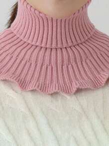 1 Stück Damen Winter Winddichte gestrickte unifarbene Halswärmer, weicher und warmer Rollkragenschal, geeignet für Winterreisen, Valentinstag