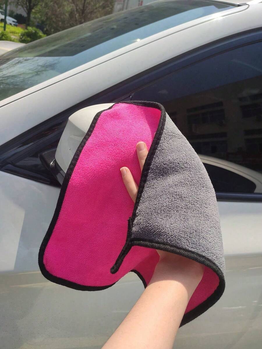 1/2pcs Multifunction Car Wash Microfiber Towel Absorbent Coral Fleece