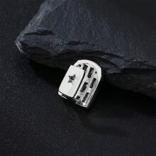 Kiểu dáng thời trang Hip Hop cá nhân mới thiết kế hình chữ T vuông đính đá đơn Grillz cho cả nam và nữ - nhiều màu - Xem 6