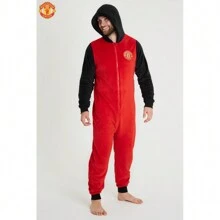 Manchester United F.C. Pyjama Fleece Onesie Football Gift - Red - View 5