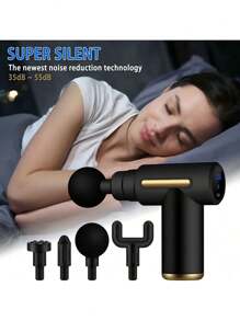 Súng massage quà tặng Giáng sinh - Máy massage cơ - Máy massage cầm tay điện đa chức năng chuyên nghiệp, rung tần số cao, máy massage vai và cổ, máy massage thắt lưng và lưng - Nhiều màu - Xem 1