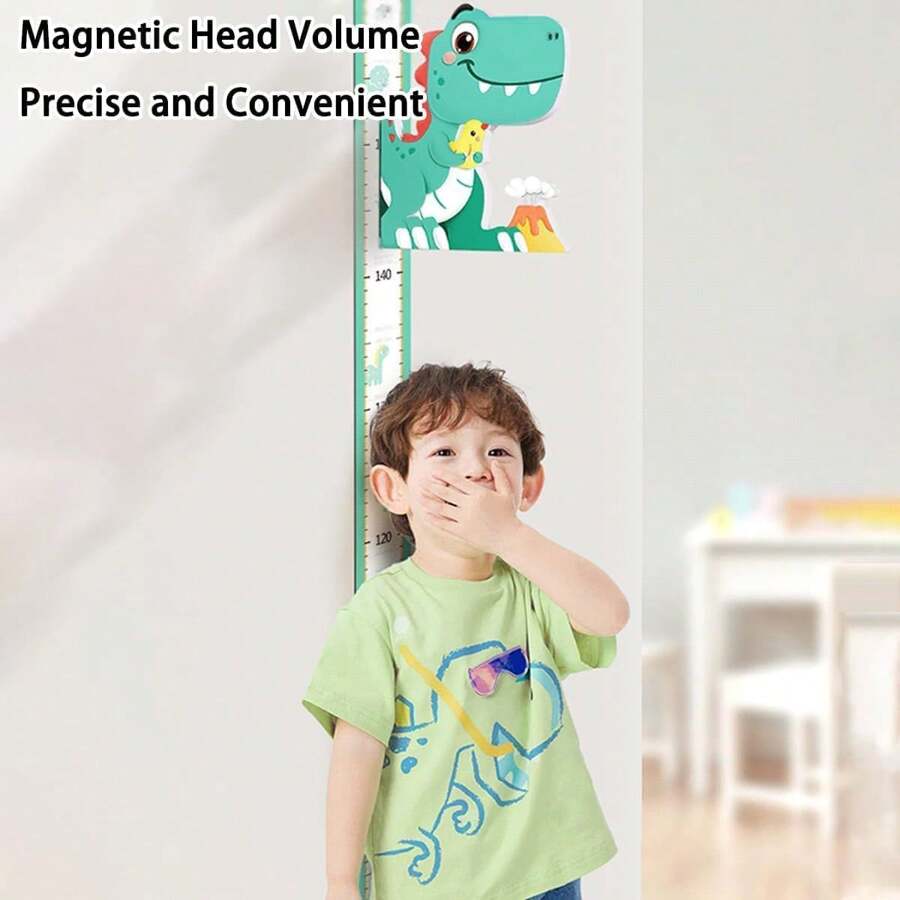 1 Set Lonimia The 3D Movable Height Ruler, Nursery Animal Wall Decals