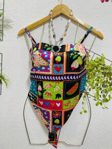 Belala Moda New Vest With Adjustable String And Print - Multicolor - View 1