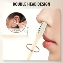 Bộ 3 dụng cụ tỉa lông mũi/tai xoay 360° hai đầu - Thép không gỉ, có thể rửa sạch, không cần nguồn điện hoặc pin, phù hợp cho người từ 14 tuổi trở lên. - trắng - Xem 2