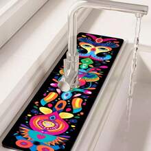 1 tấm thảm chống thấm nước chống ẩm thời trang, chất liệu polyester bền, thích hợp cho nhà bếp và phòng tắm, cốc hút nước bùn Diella đa năng, thấm nước khô nhanh, thảm chống bắn nước cho vòi phòng tắm, phụ kiện nhà bếp và bàn, trang trí bàn trang điểm, trang trí phòng tắm, có thể làm quà tặng, trang trí nhà cửa, đẹp và thiết thực, thiết kế sáng tạo - Nhiều màu - Xem 11