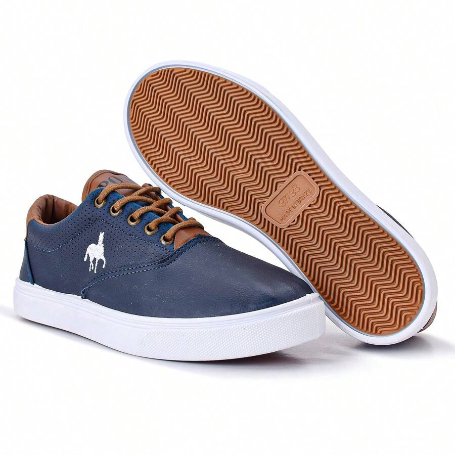 Men's Casual Shoes Polo Imperial Synthetic Leather Comfort Sneakers - 藏蓝色 - 查看 1