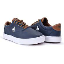 Men's Casual Shoes Polo Imperial Synthetic Leather Comfort Sneakers - 藏蓝色 - 查看 2