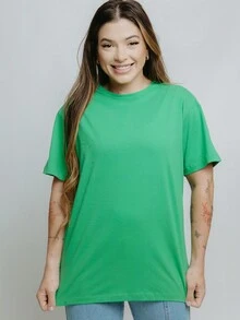 Kit 5 T-Shirts T-Shirt Women's Plain Basic Simple Shirt Women's Casual Blouse Short Sleeve Round Neck Modern - Xem 2