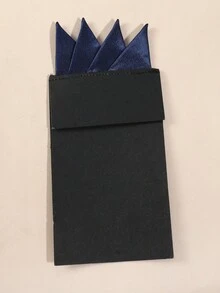 1 件男士休闲纯色口袋巾，简约直折款式，适合商务、婚礼、西装派对搭配 - A - 查看 16