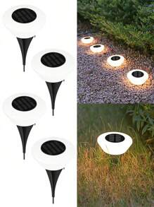 4pcs Solar Buried Lights, Outdoor Courtyard Lights, Plug-In Ground Lights, Garden Layout, Villa Decoration Lighting, Landscape Lawn Lights