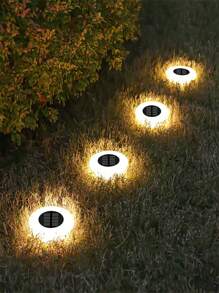 4pcs Solar Buried Lights, Outdoor Courtyard Lights, Plug-In Ground Lights, Garden Layout, Villa Decoration Lighting, Landscape Lawn Lights