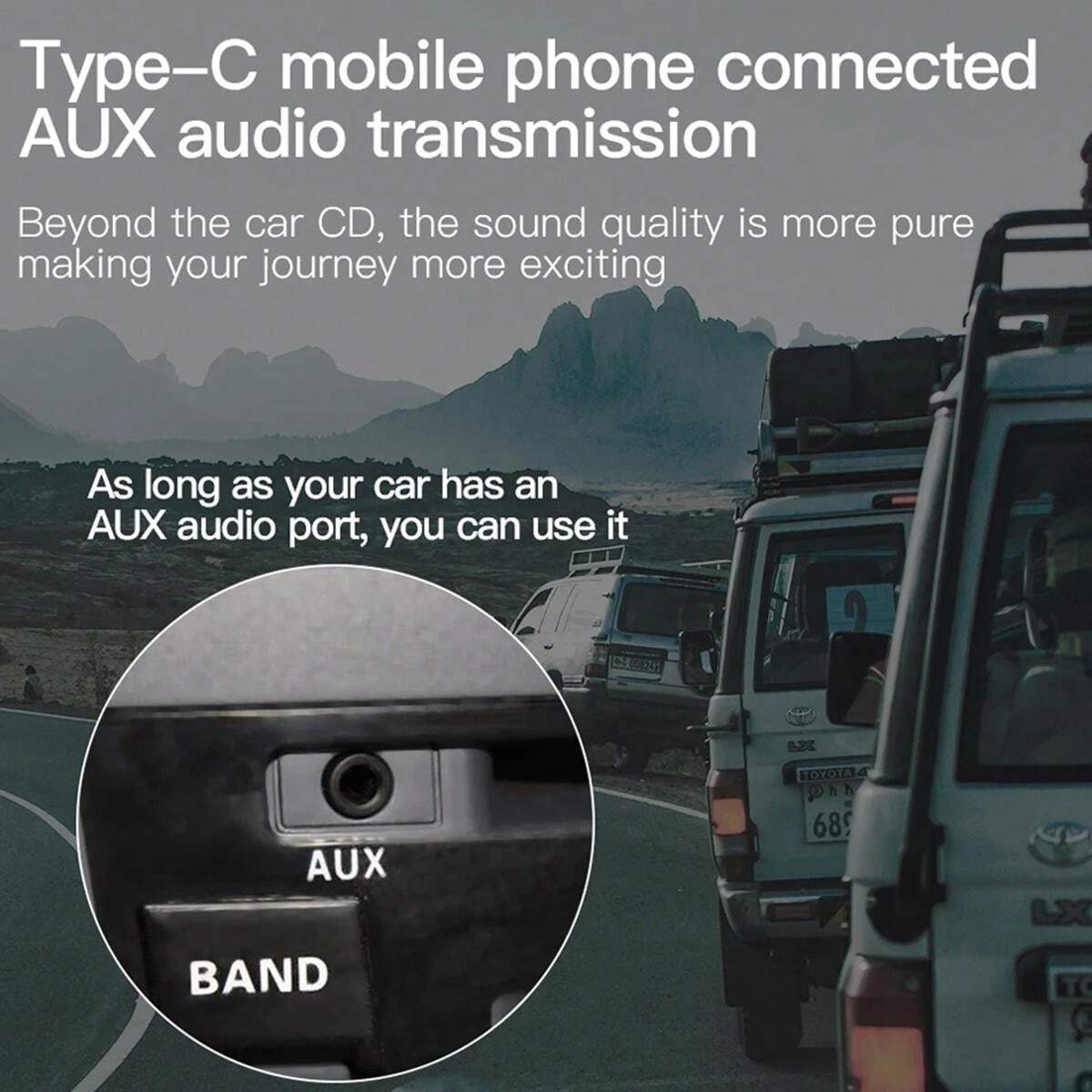 1pc AUX Car Audio Cable, Digital AUX Audio Cable, Smartphone To Car AUX