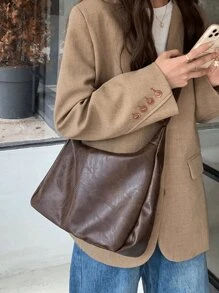Retro Bag Maillard Vintage Crossbody Bag For Women, New Korean Fashion Handbag Tote With Large Capacity Shoulder Bag Back To School, Teachers Gift Ideal Gift, Thank You Gift Idea, Appreciation Gifts, Monogrammed Gifts Bag, Reusable, Teacher Bag Educator, Mom Ideal Brides Maid Gifts, Retro Inspired Bag For Women