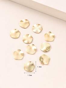 10pcs/Set Asymmetric Round DIY Pendant - Yellow Gold - View 2