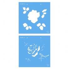 FL6002 - Open Rose - Trio - 14x14 - Naughty Cats Stencil - 單件 - 查看 1