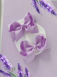 2 件装 4 英寸女孩发饰时尚儿童女孩发饰带发夹适合节日派对学校 - B - 查看 21