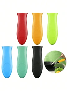 Silicone Hot Handle Holders Rubber Pot Handle Sleeve,Heat Resistant Skillet Handle Cover For Metal Cookware Handles,Pans,Cast Iron Pot, Frying Pan, Pans, Griddles, Metal And Aluminum Cookware Handles - Sleeve Grip, Handle Cover - Multicolor - View 7