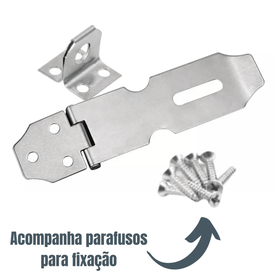 Hinge Latch Door Gate Lock Padlock Drawer Hasp Stainless Steel