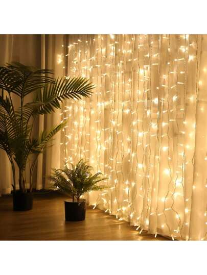 Serie Cortina Navideña 3*3 mts Led Con 8 Modos Navidad Decoración Hogar