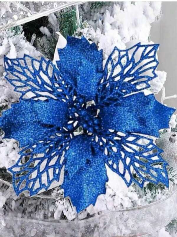 1pc Artificial Christmas Flower Decor